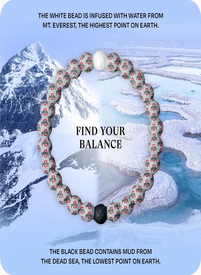 Lokai Collegiate Silicone Beaded Bracelet for Women & Men, Ohio State University - Medium, 6.5 Inch Circumference - Silicone Jewelry Fashion Bracelet Slides-On for Comfortable Fit - Image 3